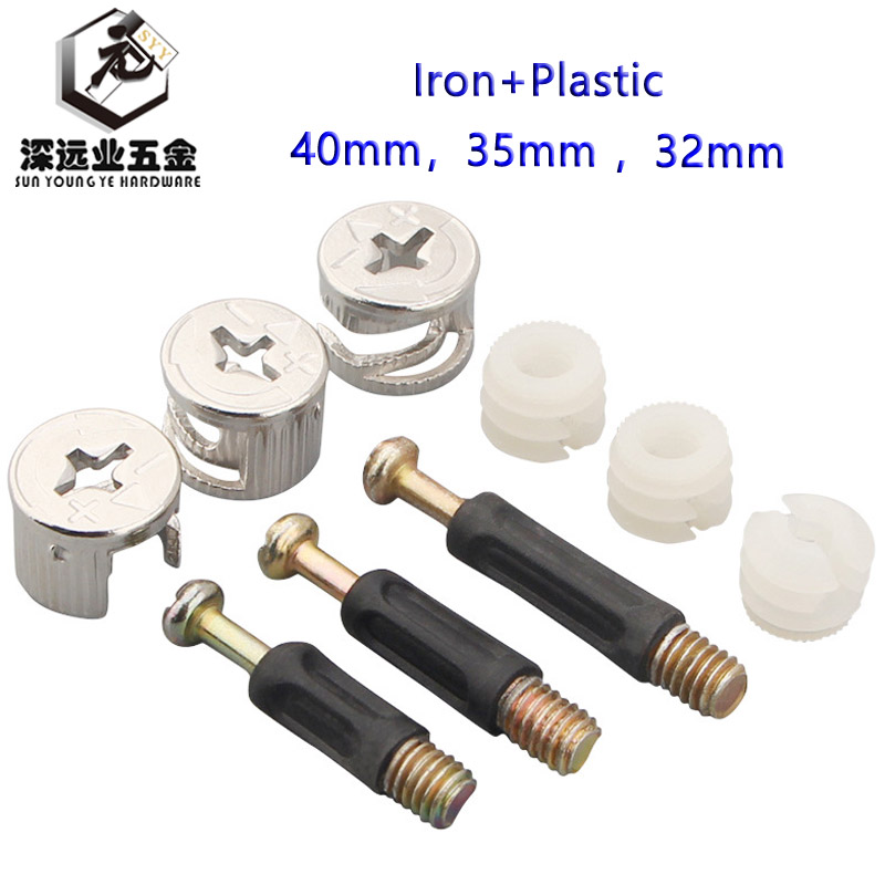 Furniture Hardware Bolts - 10Set Penghubung Sisi Furnitur 40Mm 35Mm