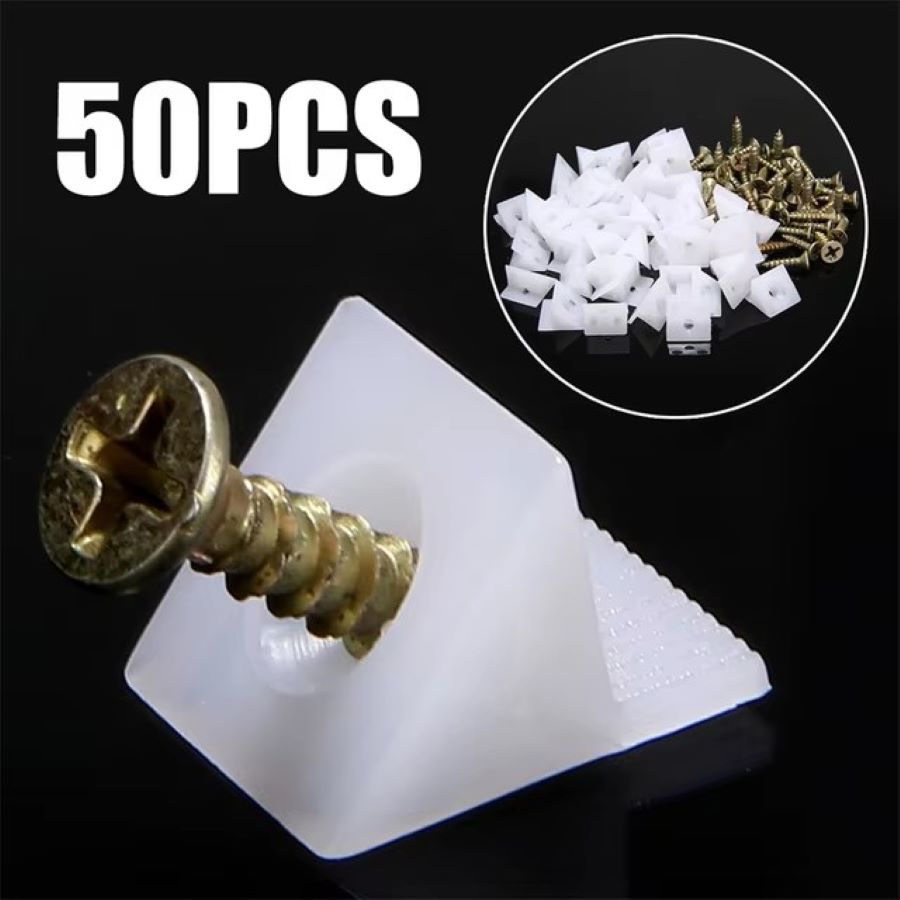Furniture Hardware Screws - 50/100 Buah Pengikat Braket Kode Sudut
