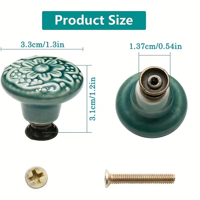 12 buah kenop kabinet keramik, - Furniture Hardware Fittings ulasan dan harga