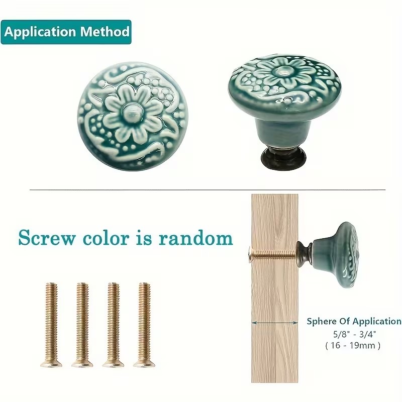 12 buah kenop kabinet keramik, - Furniture Hardware Fittings ulasan dan harga