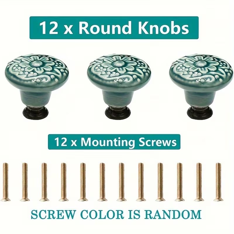 12 buah kenop kabinet keramik, - Furniture Hardware Fittings ulasan dan harga