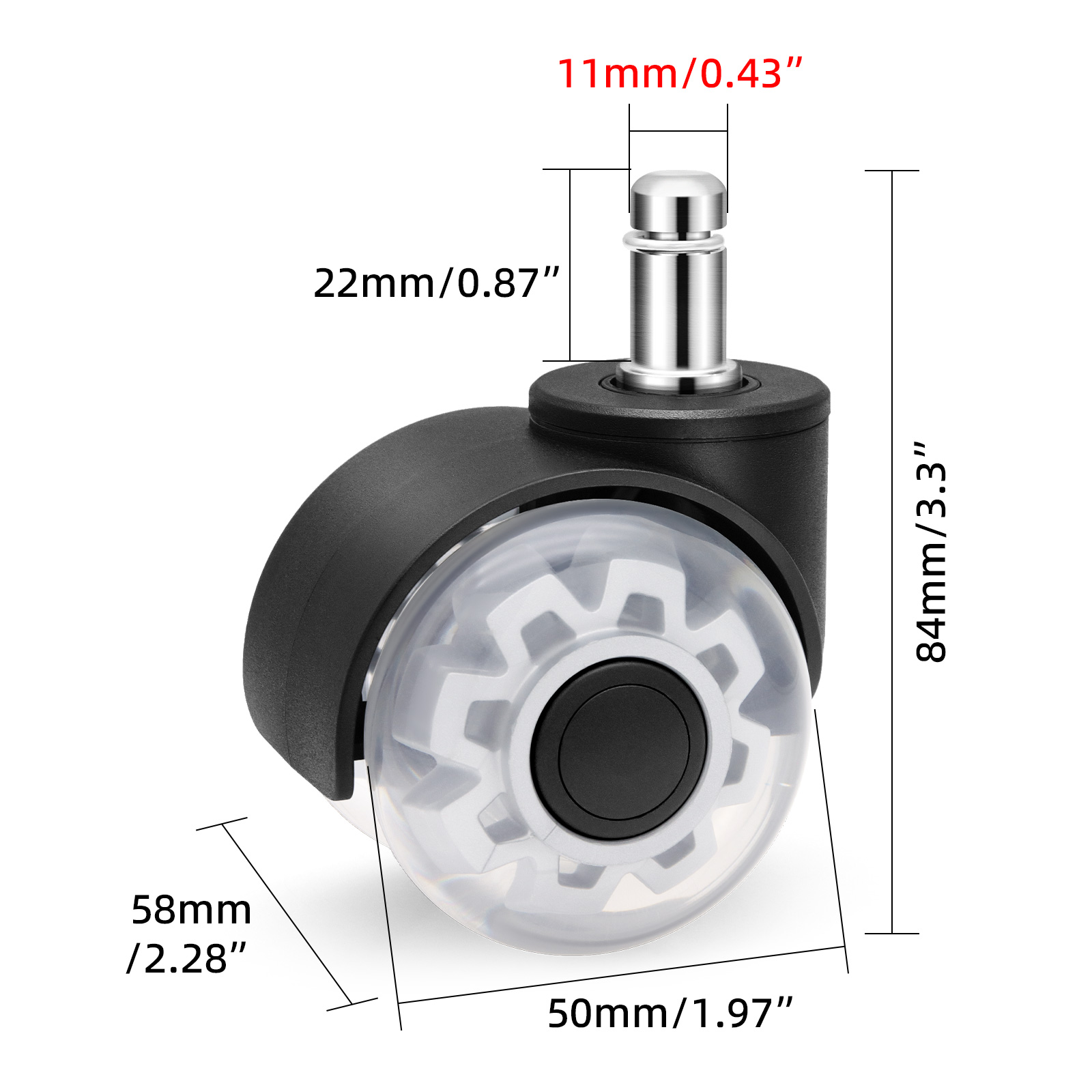 5 Buah Roda Bisu Kursi Kantor  - Office Furniture Hardware ulasan dan harga